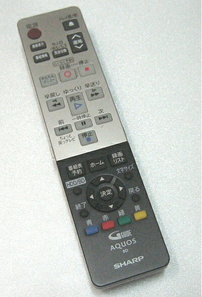 【中古】（新古品・未使用品） SHARP GB059PA AQUOS BD　シャープ ブルーレイ テレビ リモコン