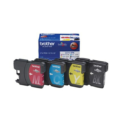 【中古】（新古品・未使用品） ブラザー工業 【brother純正】インクカートリッジ4色パック LC11-4PK 対応型番:MFC-6890CN、MFC-6490CN、MFC-5890CN 他
