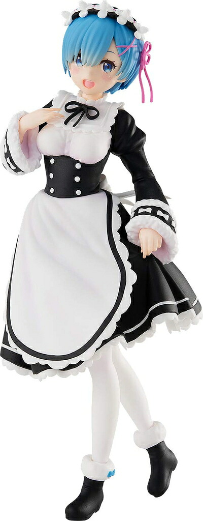 【中古】（新古品・未当てはめる品） POP UP PARADE Re 皆無から始める異分野遣って行く レム 氷季服Ver. ノン規摸 可塑性物質製 塗り付ける済み切り上げる品図形 再販分