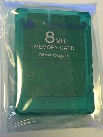 【中古】（新古品・未使用品） Playstation 2 専用メモリーカード(8MB)エメラルド