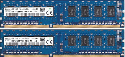 【中古】（新古品・未使用品） Hynix HMT451U6BFR8C-PB 8GB 2 x 4GB PC3-12800U DDR3 1600 CL11 Desktop Memory Kit by Hynix [並行輸入品]