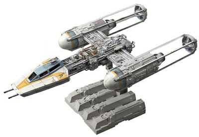 【中古】（新古品・未使用品） スター・ウォーズ Yウイング・スターファイター 1/72スケール 色分け済みプラモデル