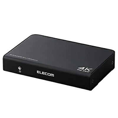 【中古】（新古品・未当て嵌める品） エレコム HDMI分かち合う器 4K 60サイクル(18Gbps) 1インプット 2最終生産物 HDCP2.2相応う VSP-HDP12BK