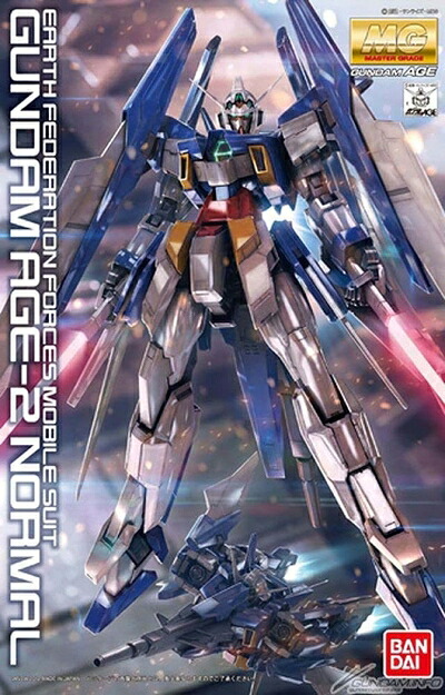 【中古】（新古品・未使用品） MG 機動戦士ガンダムAGE ガンダムAGE-2ノーマル 1/100スケール 色分け済みプラモデル｜Haute Produit