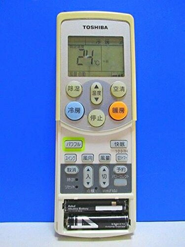 【中古】（新古品・未使用品） 東芝 エアコンリモコン WH-F10J 蓋無