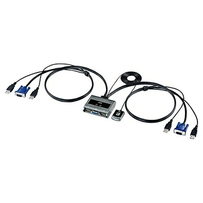 【中古】（新古品・未使用品） サンワサプライ パソコン切替器(エミュレーション非搭載・手元スイッチ付き) SW-KVM2UUSN