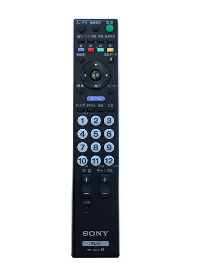 【中古】（新古品・未当て嵌める品） SONY 完全無欠テレビ受像機遠隔操作 RM-JD017
