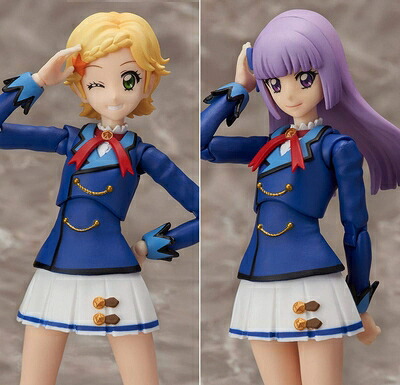 【中古】（新古品・未使用品） S.H.フィギュアーツ 氷上スミレ、新条ひなき(冬制服ver.)セット『アイカツ！』(魂ウェブ商店限定)