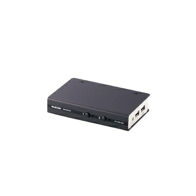 【中古】（新古品・未当て嵌める品） エレコム KVM取り替えっこ pcうつり変わり機 USB DVI 金棒引き 2台 KVM-DVHDU2