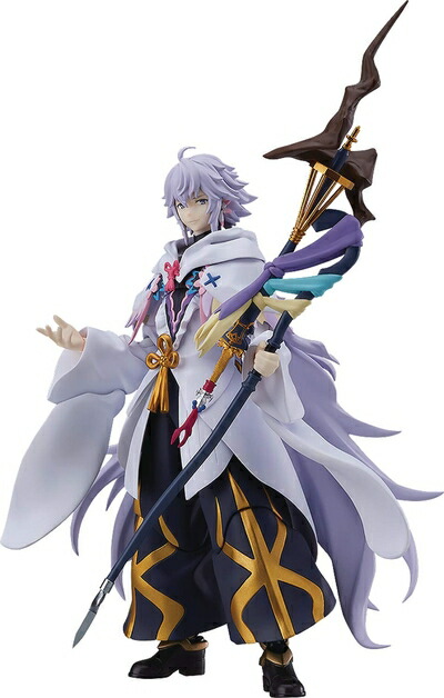 【中古】（新古品・未当て嵌める品） Max Factory figma Fate/Grand Order -この上なく魔獣正面バビロニア- マーリン ノン規摸 ABS\u0026PVC製 塗り付ける済みモビール図形