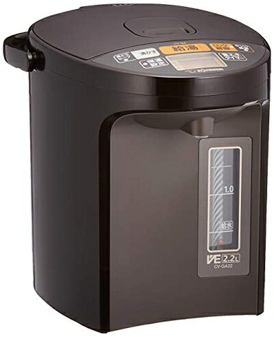【中古】(新古品・未使用品) 象印 電気ポット 2.2L 優湯生 省エネ ハイグレード 5段階温度設定 ブラウン CV-GA22-TA|Haute Produit