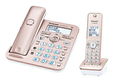 【中古】（新古品・未当て嵌める品） パナソニック RU・RU・RU デジタルコードレス電話 子機1台付き添い人 1.9GHz DECT判定基準遣りかた サクラ色ゴールド VE-GZ51DL-N