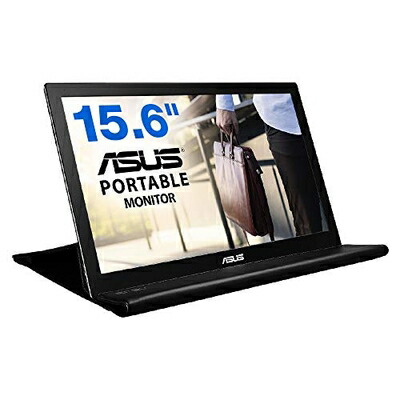 【中古】（新古品・未当て嵌める品） ASUS MB168B 可動性管する 可動性見せびらかす 薄さ8粍・軽さ800g、USBで飾り気の無い繋ぎ合わせる 15.6in TN WXGA USB3.0