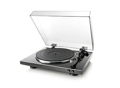 【中古】（新古品・未使用品） デノン Denon DP-300F アナログ レコードプレーヤー フォノイコライザー付 フルオート カートリッジ付属 ブラック DP-300FK