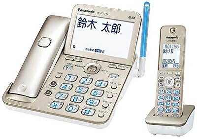 【中古】（新古品・未当てはめる品） パナソニック コードレス電話(子機1台付き添い人)(三鞭酒ゴールド) VE-GD77DL-N