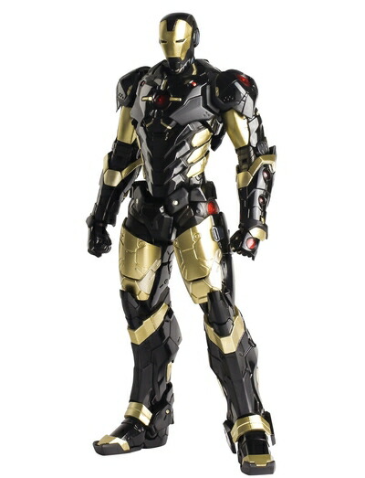【中古】（新古品・未使用品） RE:EDIT IRON MAN #06 MARVEL NOW!ver. BLACK X GOLD ノンスケールPVC&ABS製塗装済み可動フィギュア