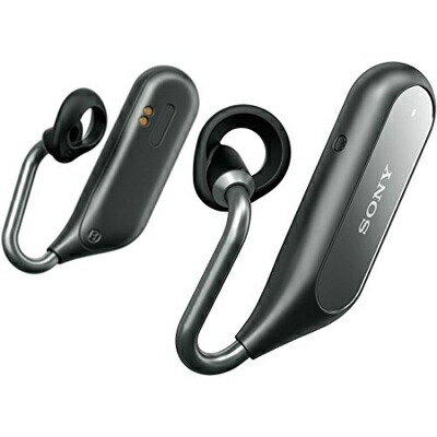 【中古】（新古品・未使用品） ソニー 完全ワイヤレスイヤホン Xperia Ear Duo XEA20JP : オープンイヤー ボイスアシスタント機能 クアッドビームフォーミングマイク搭載 2018年モデル ブラック XEA20JP B
