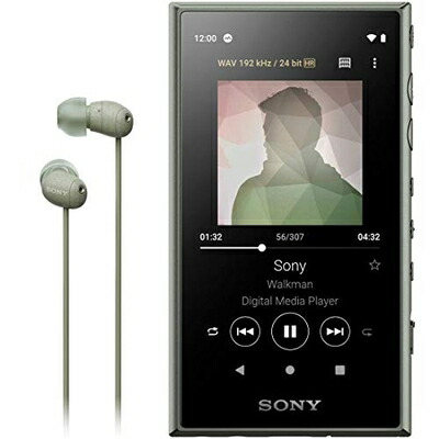【中古】（新古品・未使用品） ソニー ウォークマン 16GB Aシリーズ NW-A105HN : ハイレゾ対応 / MP3プレーヤー / bluetooth / android搭載 / microSD対応 タッチパネル搭載 最大26時間連続再生 360 Reality Audio再生可能モデル アッシュグリーン NW-A105HN GM