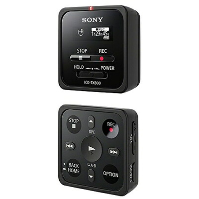 【中古】（新古品・未使用品） ソニー ICレコーダー 16GB ICD-TX800 : 小型サイズ リニアPCM/遠隔録音対応 リモコン付属 2017年モデル ブラック ICD-TX800 B