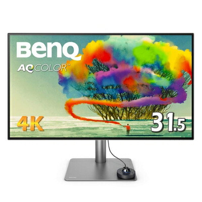 【中古】（新古品・未使用品） BenQ PD3220U デザイナー向けモニター (31.5インチ/4K/IPS/ノングレア/P3 95%/Rec.709 100%/Thunderbolt 3(85W給電)/ブルーライト軽減/DP/OSDコントローラー/スピーカー付/回転/AQCOLORシリーズ)