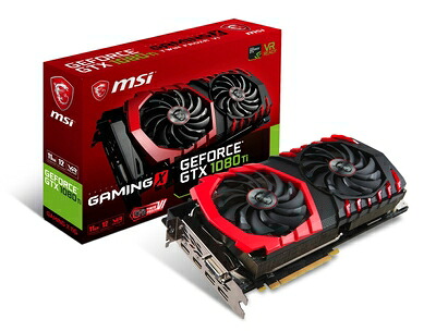 【中古】（新古品・未当て嵌める品） MSI GeForce GTX 1080 Ti GAMING X 11G グラフィクスゲーム盤 VD6302