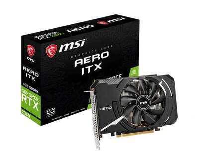 【中古】（新古品・未当て嵌める品） MSI GeForce RTX 2060 AERO ITX 6G OC グラフィクス歌留多 [国内定め事染みわたる品]