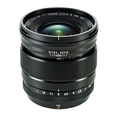 【中古】（新古品・未使用品） 富士フイルム(FUJIFILM) X 交換レンズ フジノン 単焦点 超広角 大口径 16mm F1.4 防塵防滴耐低温 絞りリング F XF16MMF1.4 R WR