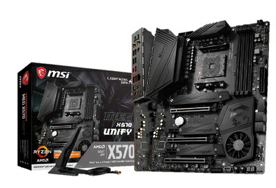 【中古】（新古品・未当てはめる品） MSI MEG X570 UNIFY 母ちゃんゲーム盤 [AMD X570心付け書き割り積み上げる] MB4869