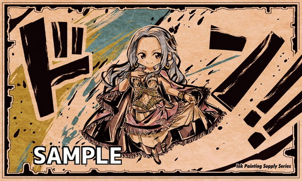 Cake Rabbits カードゲームプレイマット ☆『SD墨絵風 ドン！！！！ VIVI/illust：itota』★ 【コミックマーケット103/C103】
