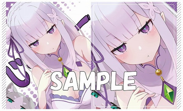 ミッドナイトブルー カードゲームプレイマット ☆『ジト目 エミリア/Illust：ただのしかばね』★ 【コミックマーケット100/C100】