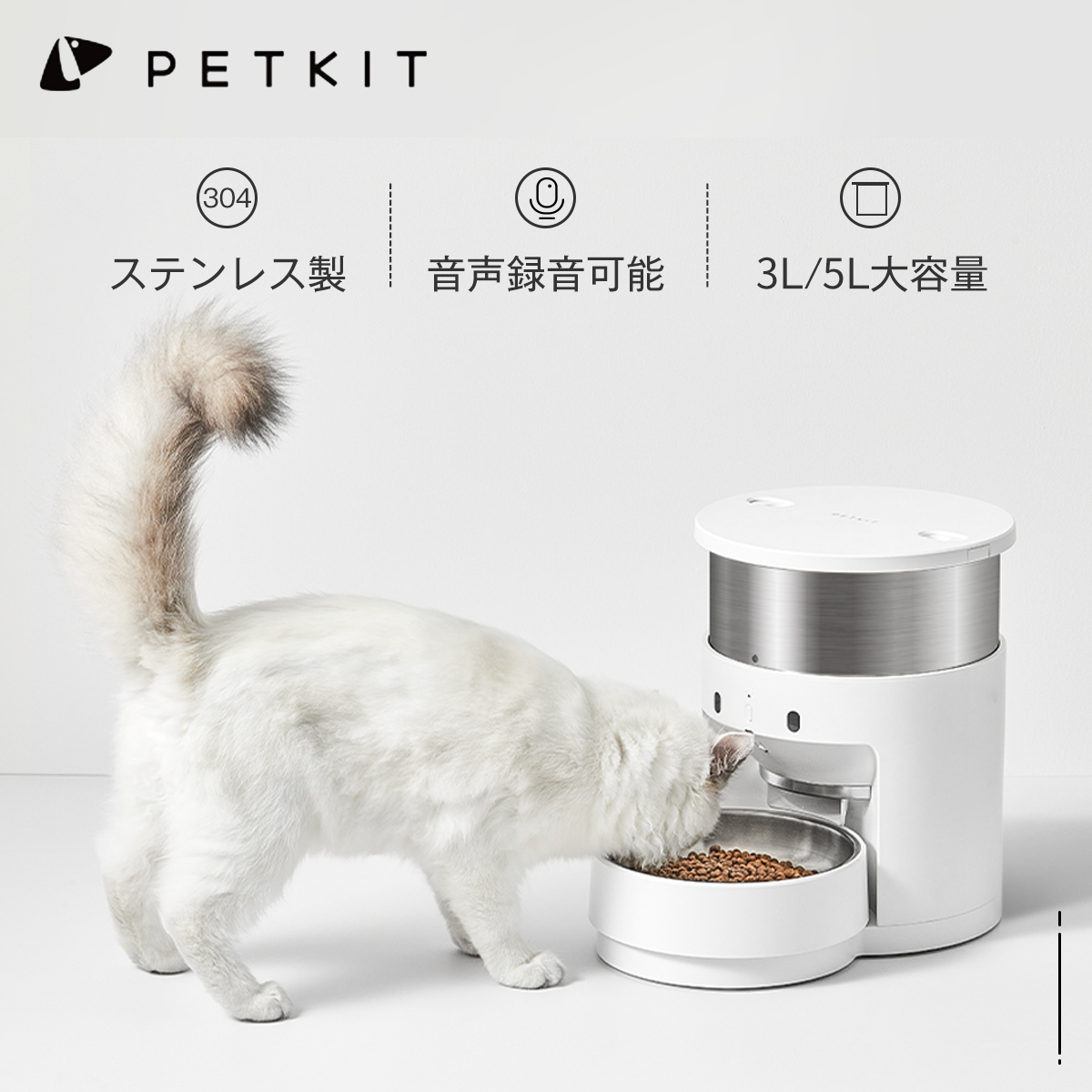 してながら 自動給餌器 猫 中小型犬用 ペット自動餌 : 日用品雑貨 しいフード