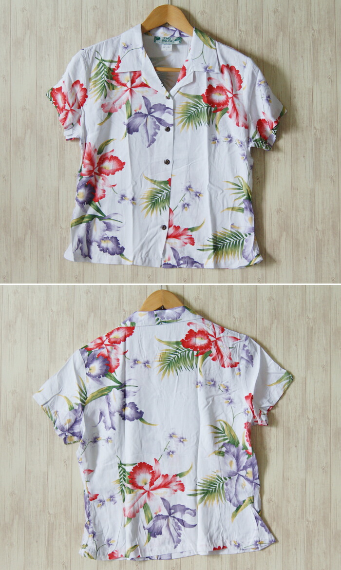 楽天市場 アロハシャツ レディーズ 女性 ハワイ Two Parms ツーパームス 送料無料 本場ハワイ製 Made In Hawaii Aloha Shirt ハワイ アン コア誕生日ギフト内祝