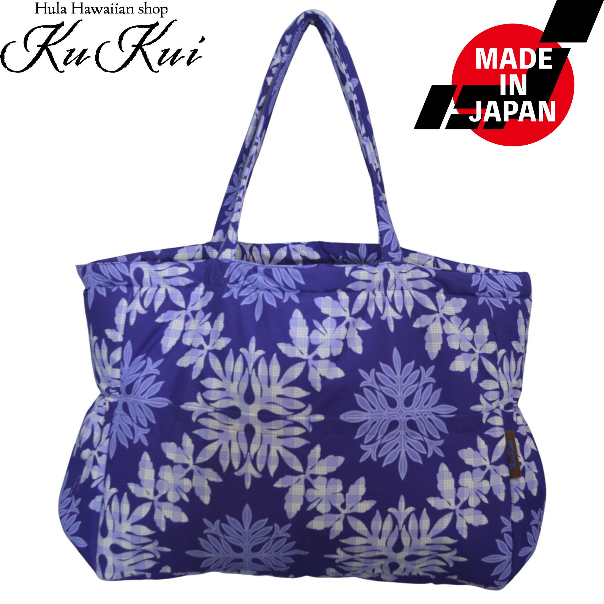 貨物輸送無料 KuKui 一風変わった ハワイアン柄 フラ トートバッグ M 0024 フラダンス 習い事 マザーズ御徒面子 大静電容量 合切袋 ハワイアン雑貨 レディース アロハ州 可愛らしい でき事 旅する キルト綿