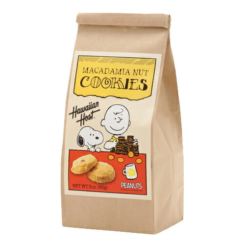 楽天市場 ハワイアンホースト公式店 スヌーピー チャーリーブラウン マカデミアナッツクッキーbag ハワイ お土産 ハワイアンホースト楽天市場店