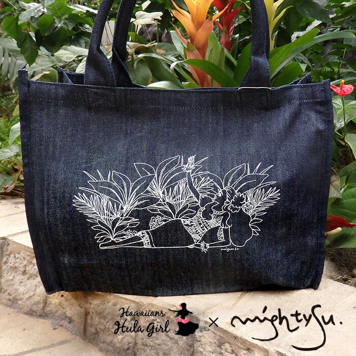 フラ ガール トートバッグ HULA GIRL TOTE 楽天市場】【メール便対応】Alohaフラガール ミニ トートバック