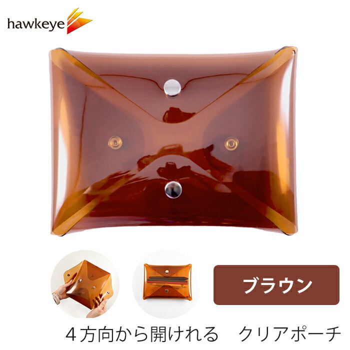 きゃんべる様♥️オーダーページ フラットポーチ両面パネル7点 楽天市場】4方向から開けられる クリアポーチ ブルー| B6