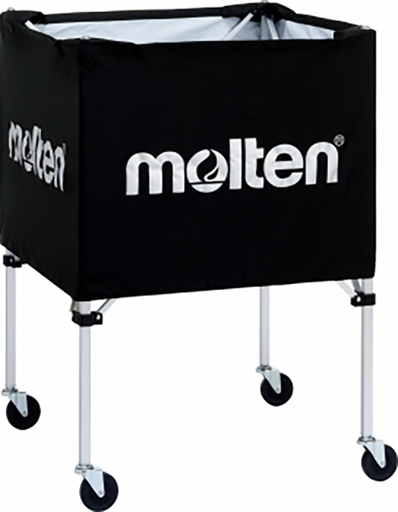 モルテン molten ボールカゴ 中 屋外用 黒 ブラック 屋外使用 屋外 ボール出し 練習 折りたたみ サッカー 大型キャスター フットサル グラウンド 練習 学校 BK0022K