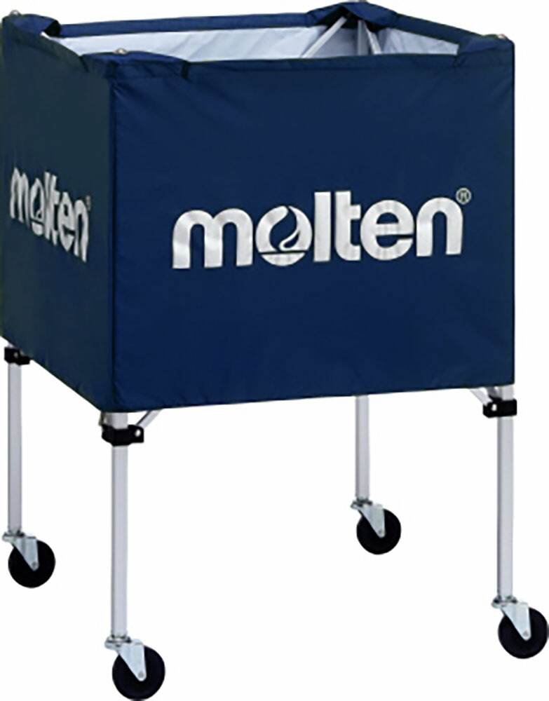 モルテン molten ボールカゴ 中 屋外用 ネイビー 紺 屋外使用 屋外 ボール出し 練習 折りたたみ サッカー 大型キャスター フットサル グラウンド 練習 学校 BK0022N