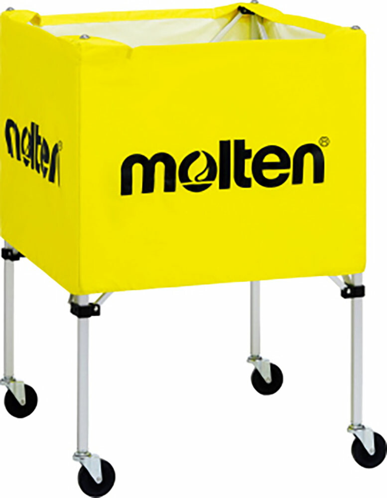 【26日まで エントリーで全品P10倍＆最大1万円OFF！】 モルテン molten ボールカゴ 中 屋外 黄 イエロー 屋外使用 屋外 ボール出し 練習 折りたたみ サッカー 大型キャスター フットサル グラウンド 練習 学校 BK0022Y｜カジュアルアスリート