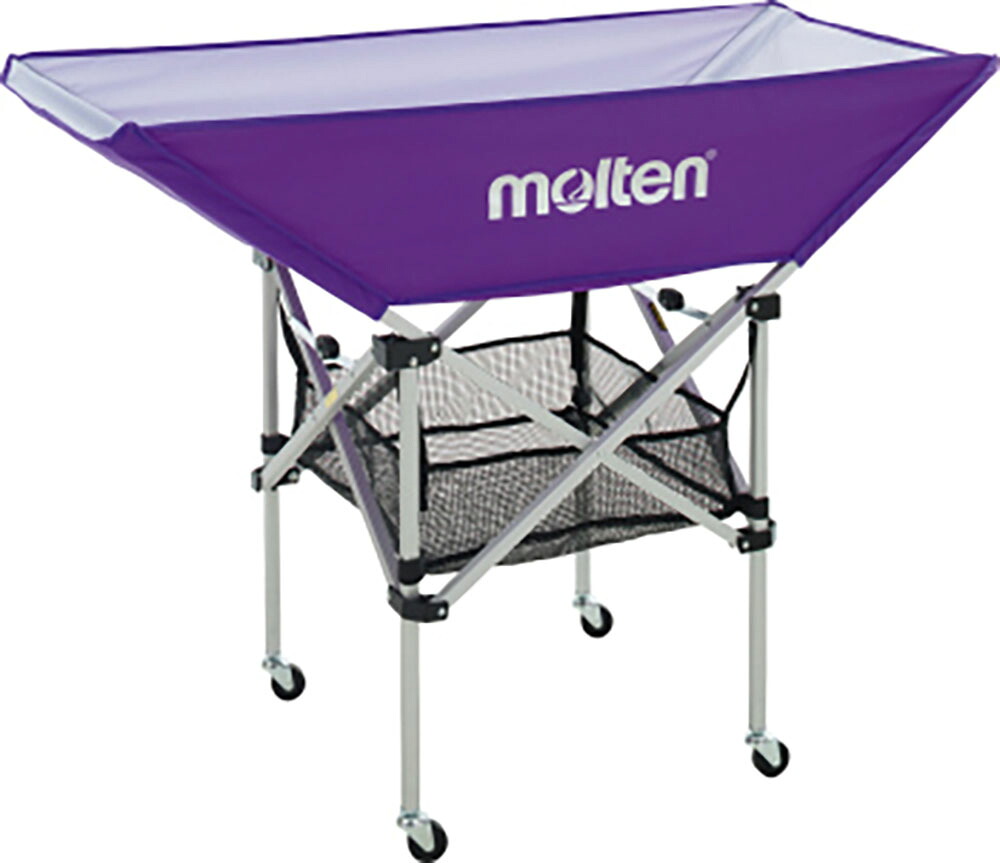 モルテン molten 折りたたみ式平型ボールカゴ 背低 紫 パープル 屋内使用 バレーボール ボール出し 練習 折りたたみ 小学生バレー ミニバス 折りたたみ 体育館 BK0032V｜カジュアルアスリート