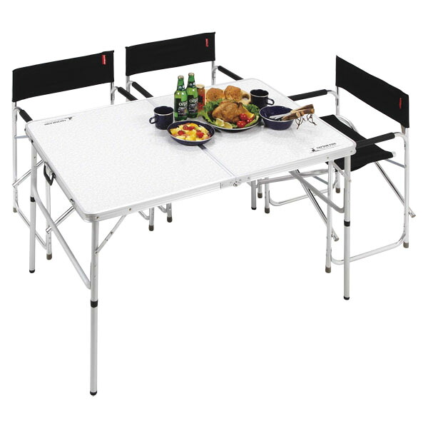 キャプテンスタッグ CAPTAIN STAG アウトドア ラフォーレアルミツーウェイテーブル アジャスター付 〈LL〉120×80cm UC0509