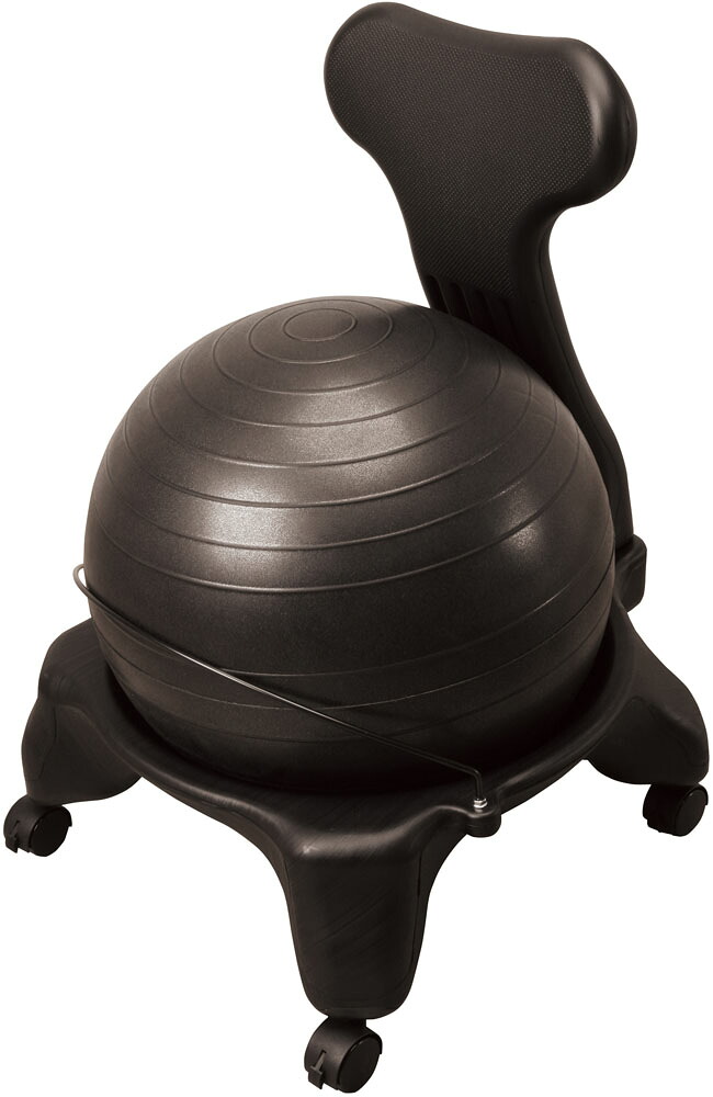 【4/20限定 ポイント12倍】 ハタ HATAS バランスボールチェアブラック DB120CB 器具 トレーニング エクササイズ ながら運動 筋肉 アンチバースト デスクワーク チェアタイプ 上半身 背筋 腰 DB120CB