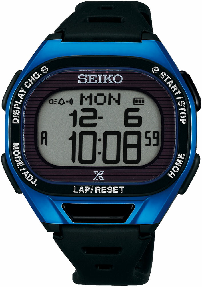 【5/18限定 ポイント10倍】 セイコー SEIKO ス-パーランナーズS690 メタリックブルー 薄型 ストップウォッチ ソーラー充電 日常生活用強化防水 LEDライト機能 カレンダー タイマー アラーム SBEF049画像