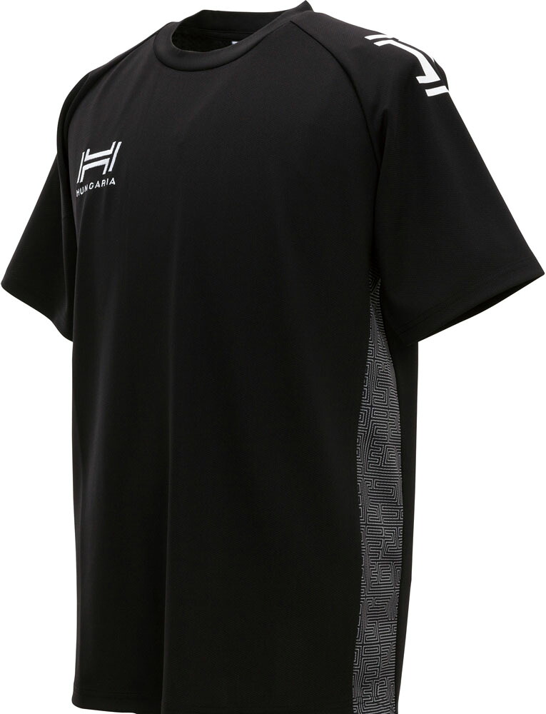 【4/18限定 ポイント12倍】 ハンガリア　Hungaria ラグビー TR プラクティスシャツ メンズ ユーロサイズ 半袖 Tシャツ トップス 吸汗速乾 部活 練習 トレーニング チーム 大会 合宿 男子 ラガーマン HGT001 BK