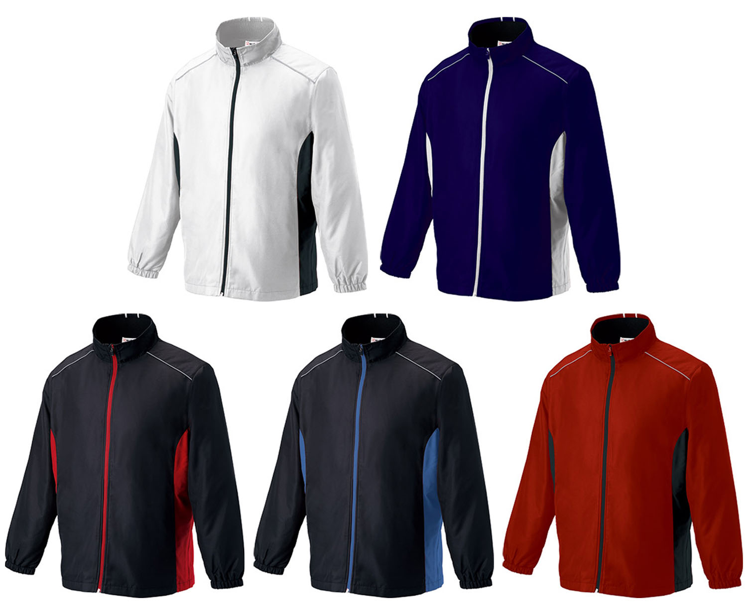 【4/18限定 ポイント12倍】 ウンドウ wundou 裏トリコットブレーカージャケット 4XL・5XL ポリエステル 部活 運動 ウインドブレーカー 撥水 反射テープ 保温 防風 裾フラシ 裏トリコット アウター P6700B