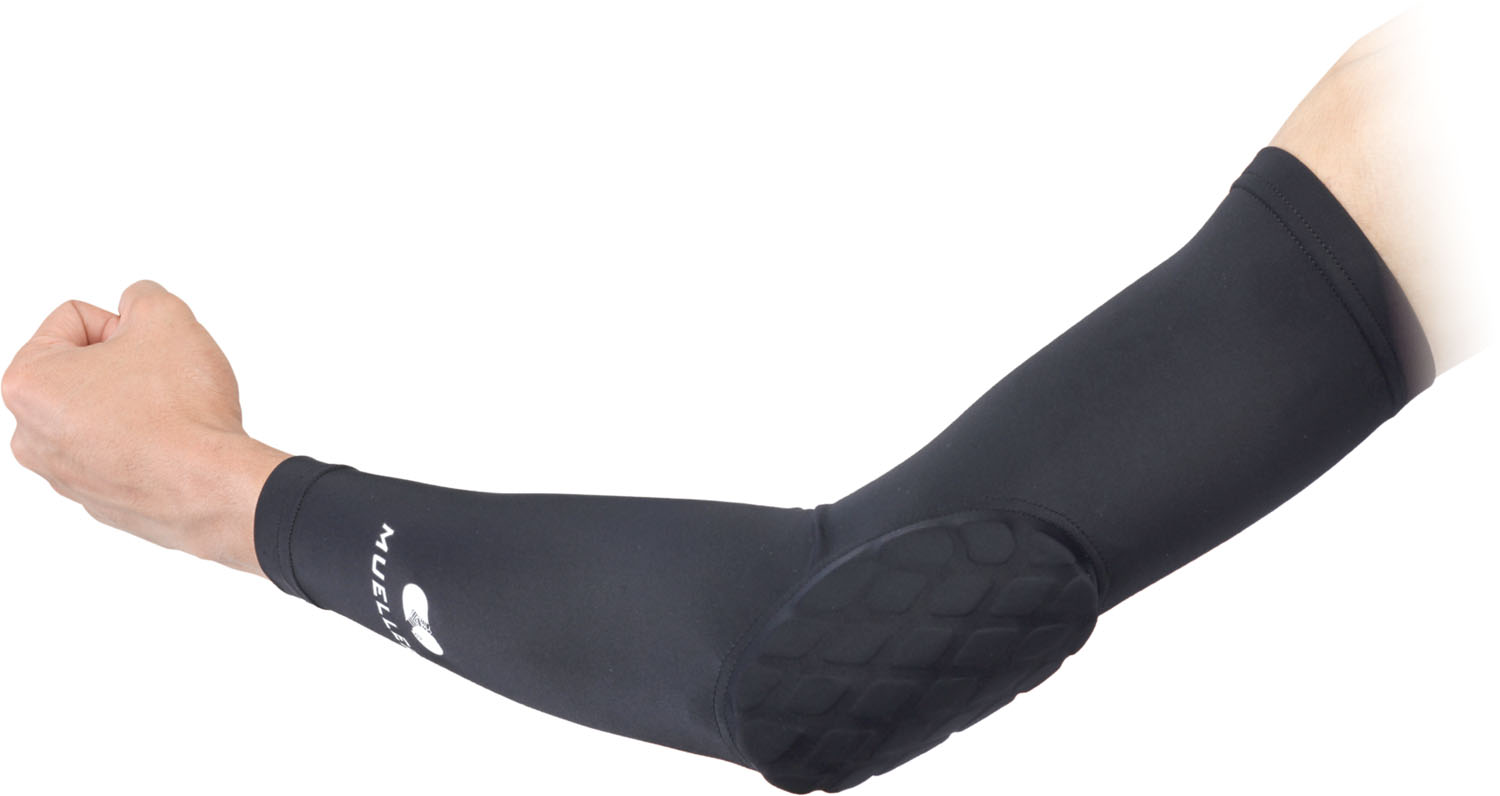 【4/10までMAX1万円OFFクーポン&Pアップ】 ミューラー MUELLER PADDED ELBOW SLEEVE ブラック S 75701