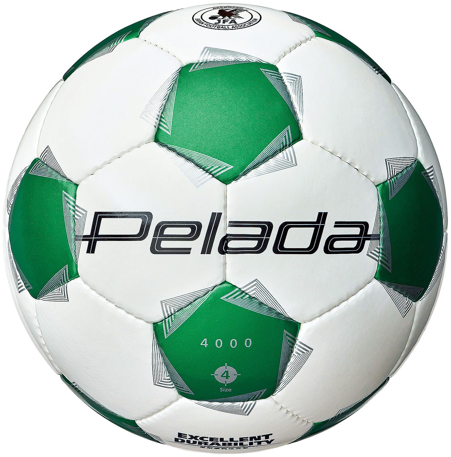 【4/20限定 ポイント12倍】 モルテン molten サッカー ペレーダ 4000 4号 白緑 ホワイト 4号球 サッカーボール フットボール 検定球 公式球 グラウンド 小学生 人工皮革 練習 クラブ 部活 スクール F4K4000WG