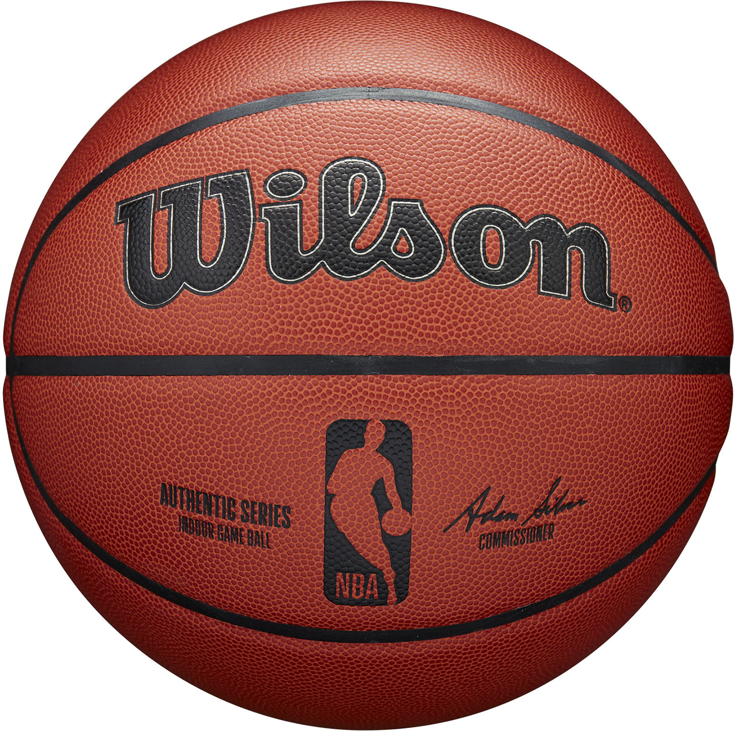 ウイルソン Wilson バスケット NBA AUTHENTIC インドア ブラウン 7号球 ボール 男子用 中学 高校 大学 社会人 一般 屋内 体育館 部活動 クラブ サークル 試合 練習 1012901XB7