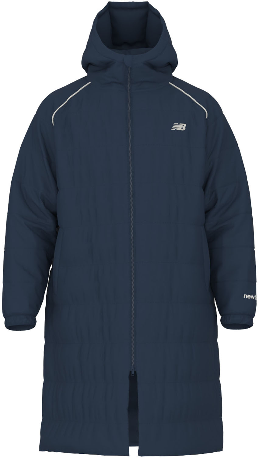 【4/18限定 ポイント12倍】 ニューバランス New Balance 53 パデッドコート ロング メンズ 男性 コート ジャケット アウター 上着 防寒 保温 ロゴ ワンポイント 観戦 移動着 丈長い 部活動 クラブ チーム AMJ53173