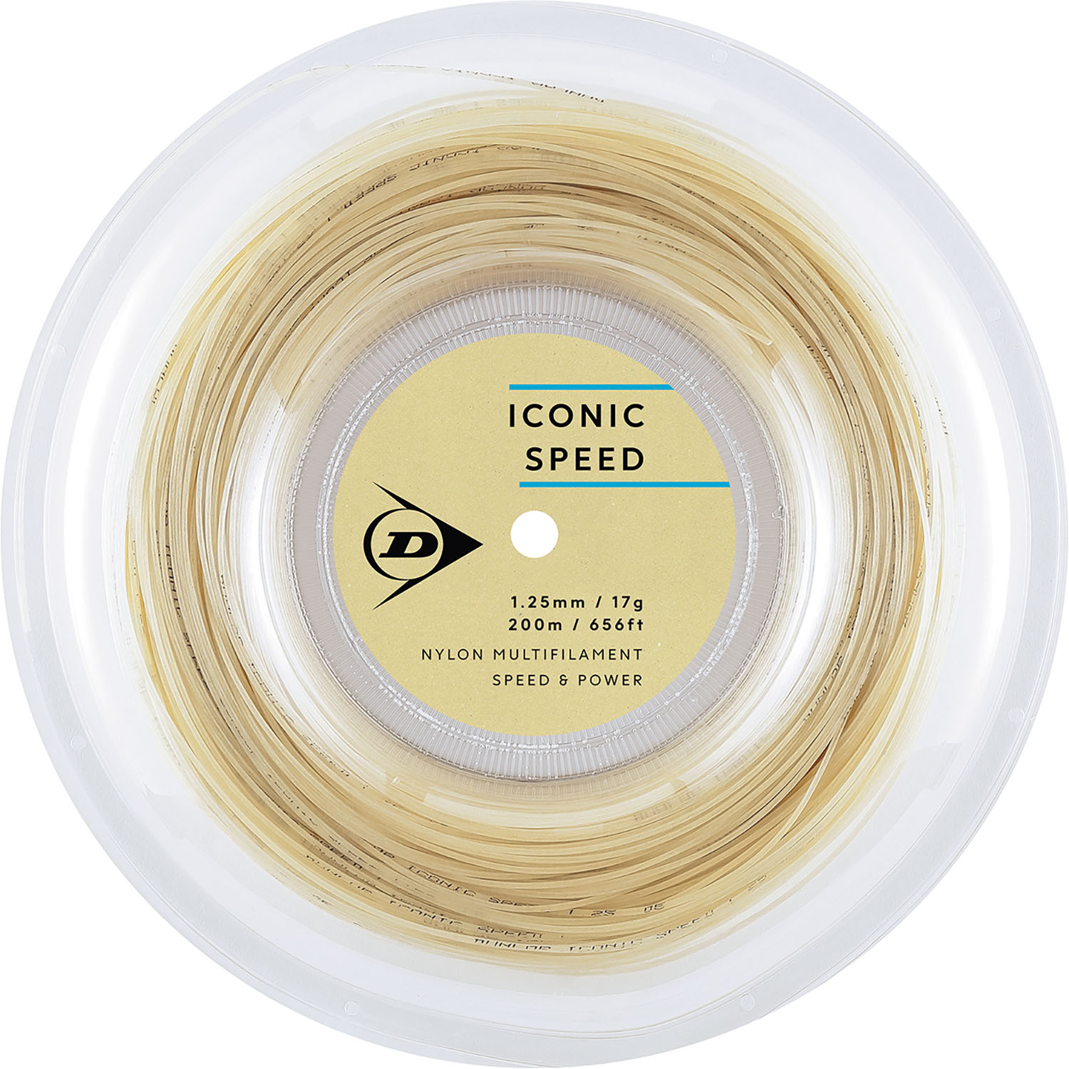 【4/20限定 ポイント12倍】 ダンロップ DUNLOP テニス ICONIC SPEED ロール 硬式テニスガット ストリング ロール 200m ナイロン系マルチフィラメント 攻撃的 部活 クラブ活動 サークル トレーニング DSTA32021